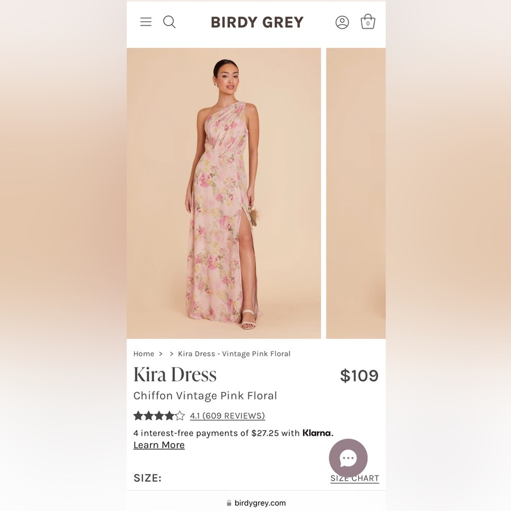 Kira Dress
$109
Chiffon Vintage Pink Floral